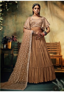 Light Brown Georgette Lehenga 